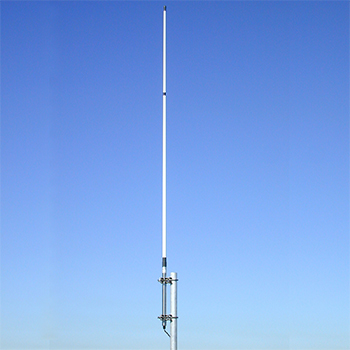 Omni-directional VHF collinear, white, 200MHz, 250W, 6dBd – 5.6m
